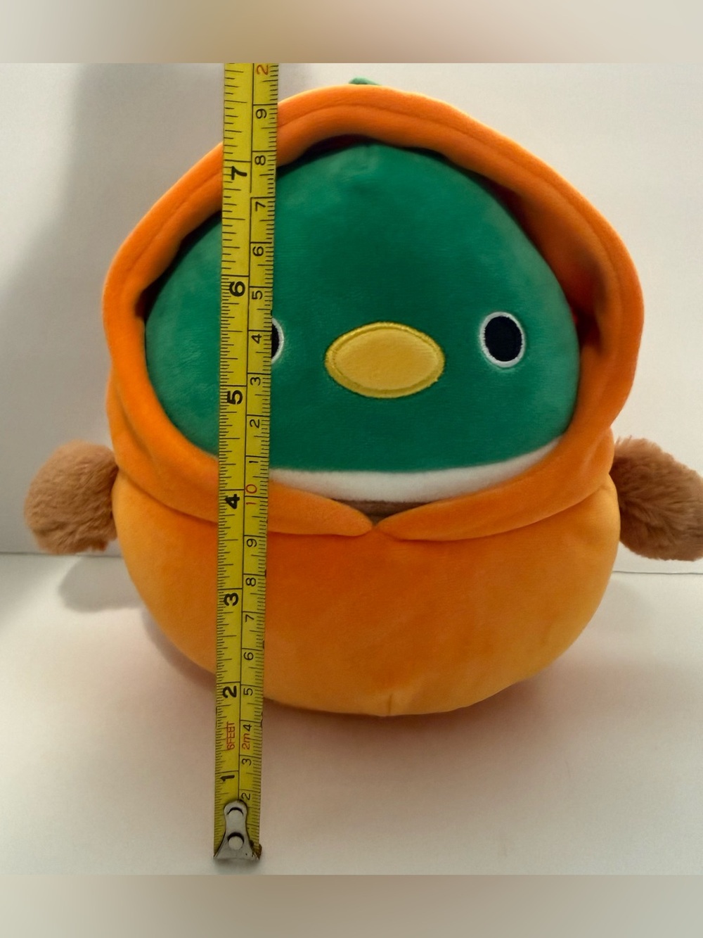 8" Avery the Duck in Pumpkin Costume Plush Doll Toy - Picture 8 of 9